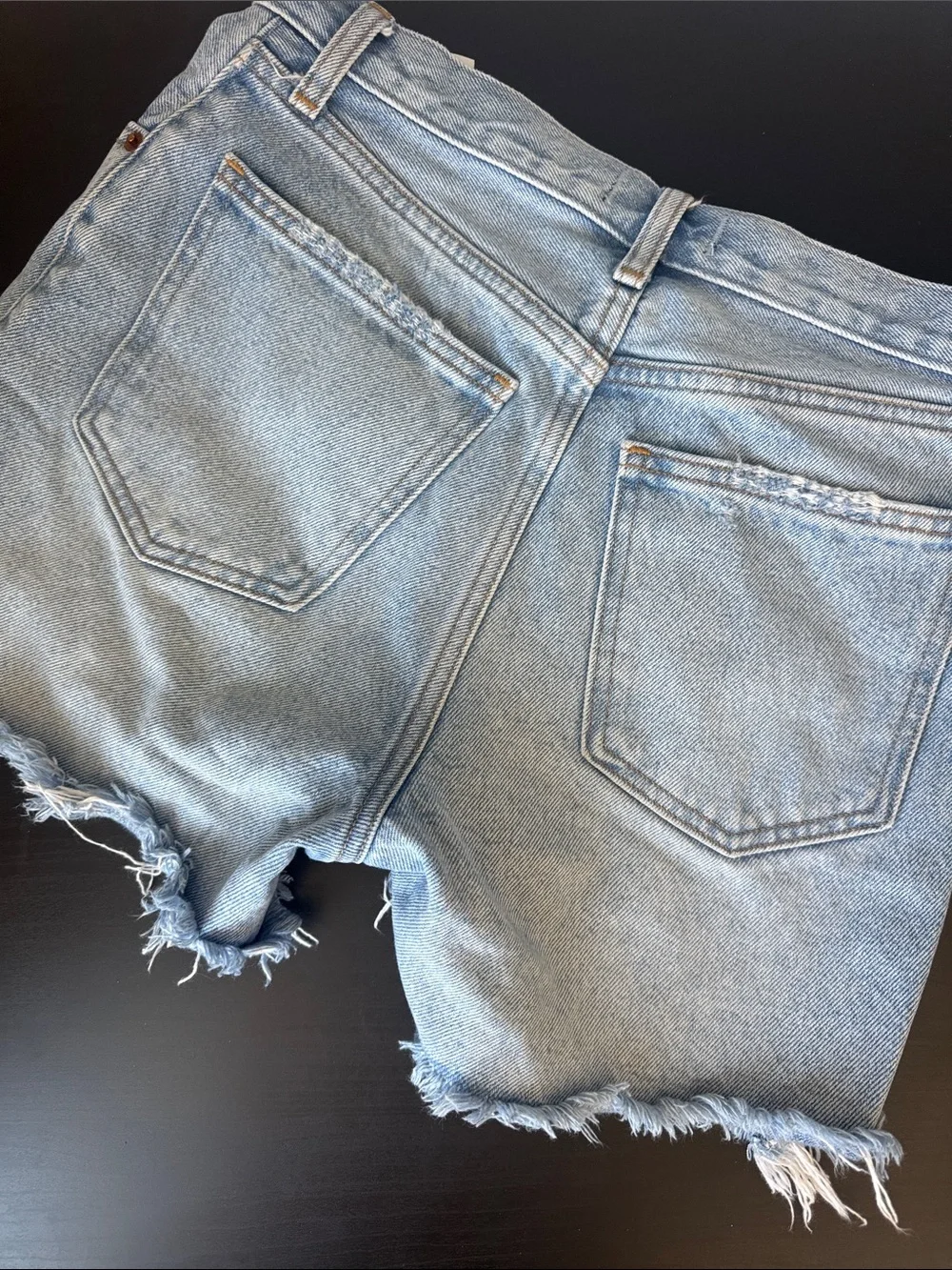 Abercrombie & Fitch Light Blue High Rise Denim Cutoff Shorts | 25